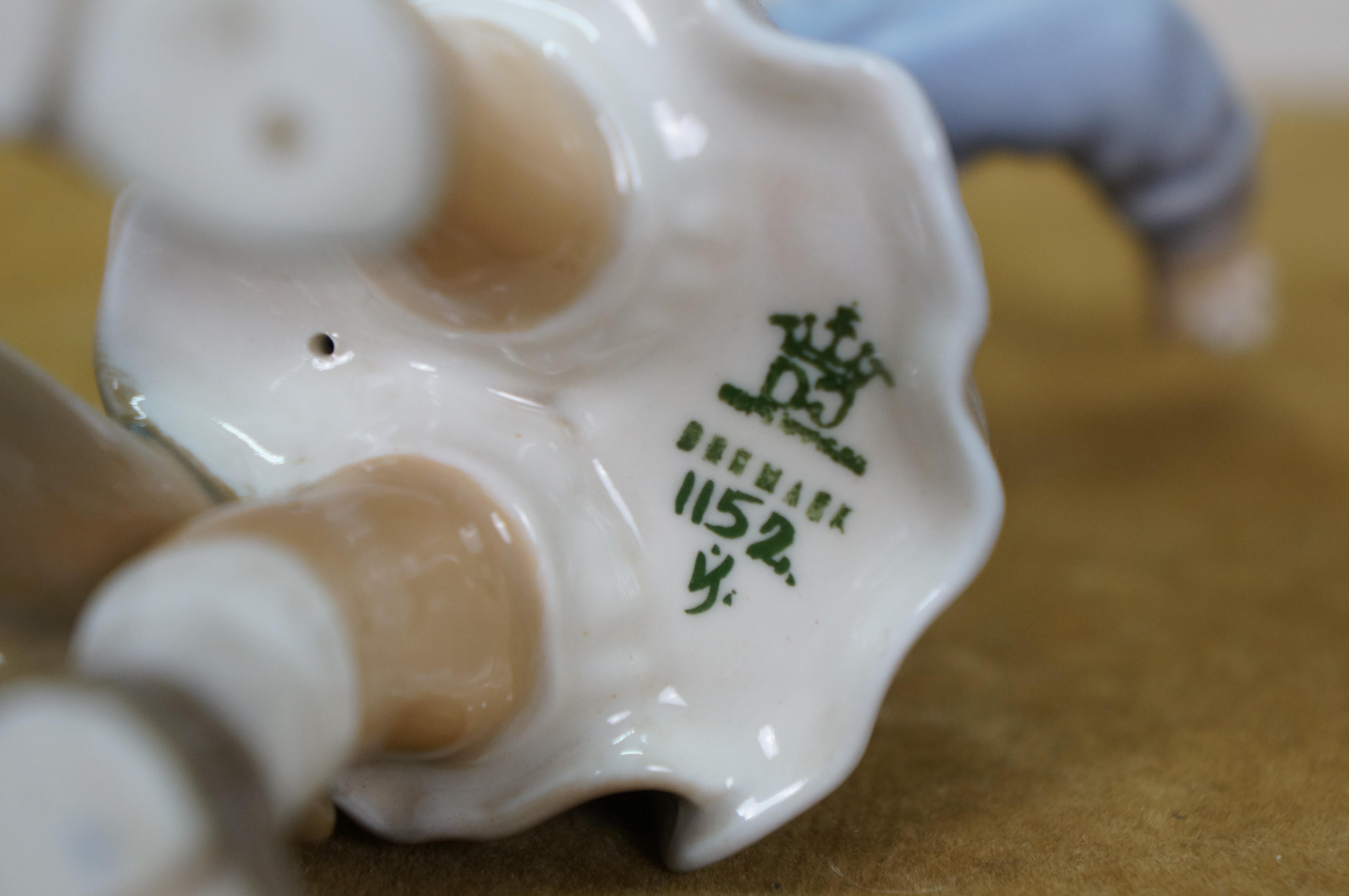 Dahl Jensen Denmark #1152 Porcelain Girl with Teddy Bear Figurine 6