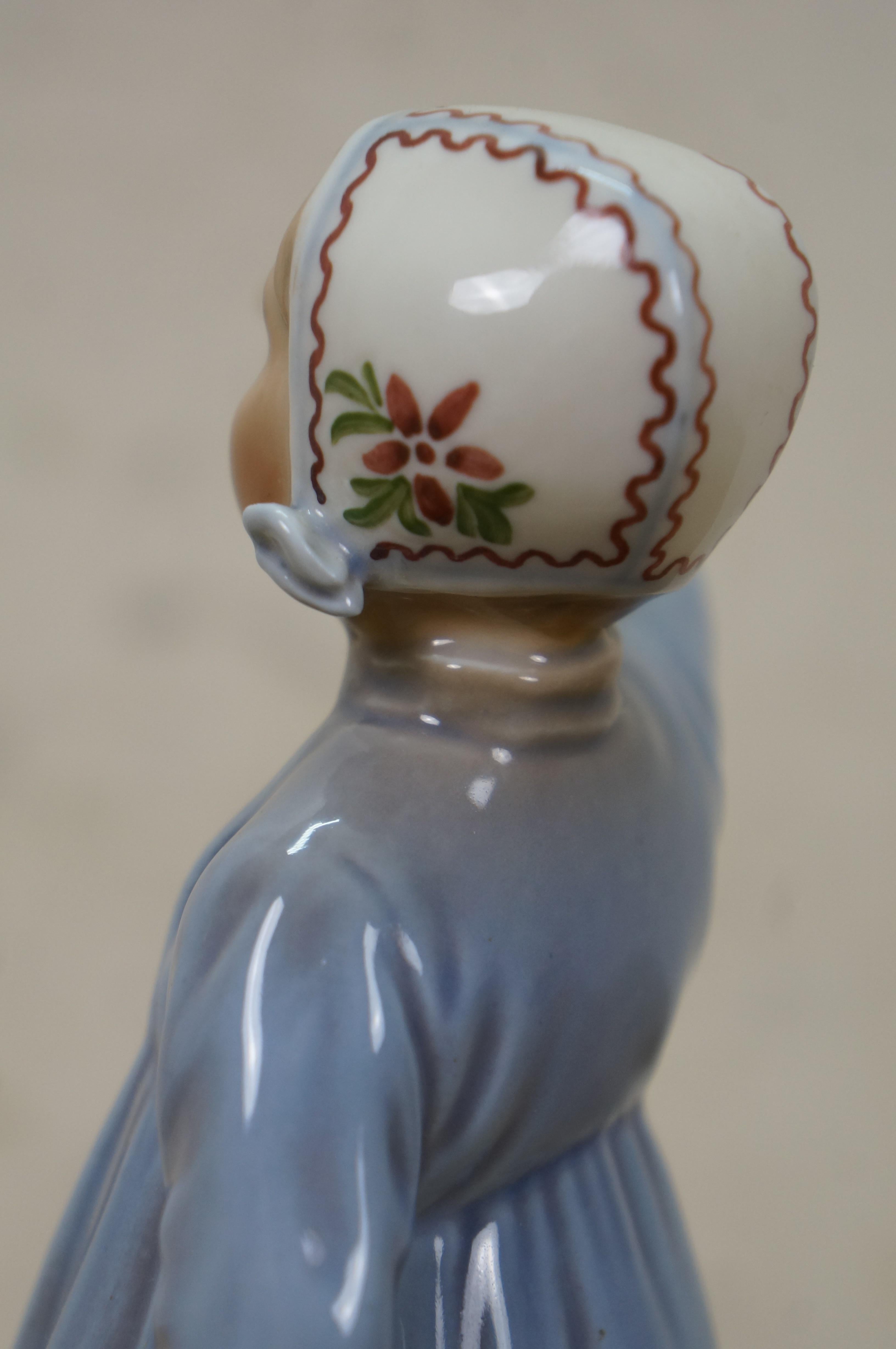 Dahl Jensen Denmark #1152 Porcelain Girl with Teddy Bear Figurine 6