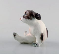 Dahl Jensen Dog Figurine, Pekingese Puppy, Decoration Number 1134