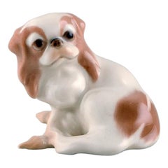 Vintage Dahl Jensen for Bing & Grondahl, Pekingese Porcelain Figurine