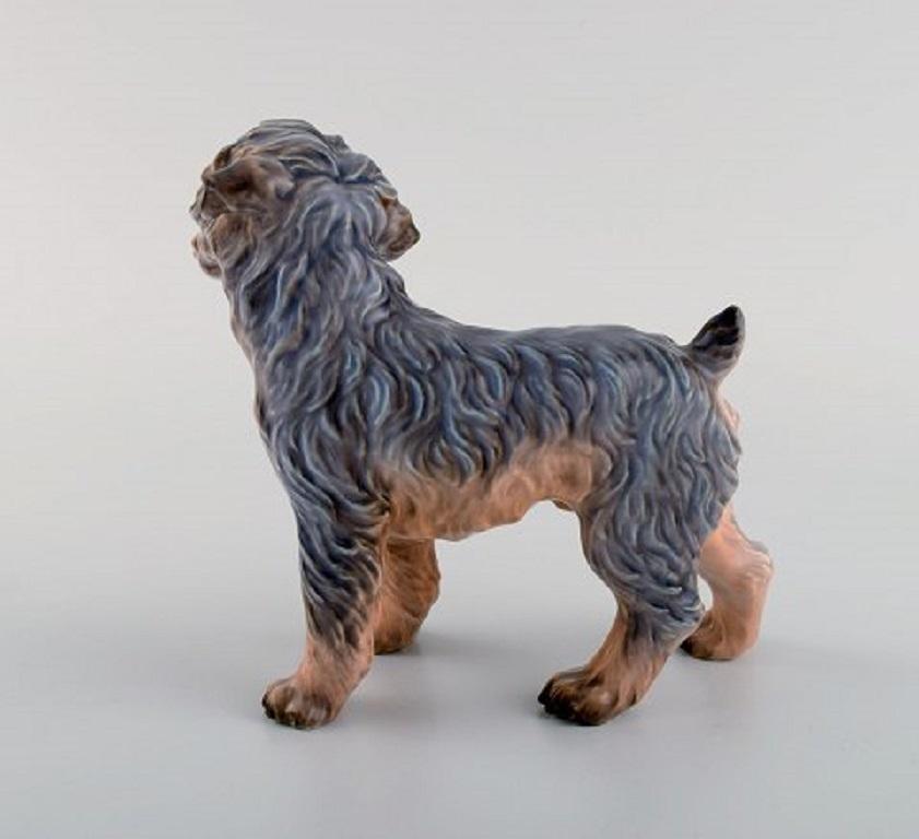 Glazed Dahl Jensen Porcelain Figure, Terrier, 1930s-1940s