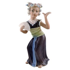 Antique Dahl Jensen Porcelain Figurine, Aju Sitra, Model Number 1322