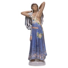 Antique Dahl-Jensen Porcelain Figurine Arabian Girl #1129 Royal Copenhagen
