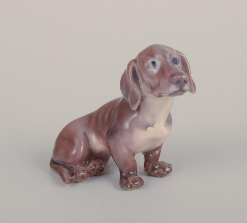 Dahl Jensen, porcelain figurine of a Dachshund.
Model number 1131.
Approximately from 1930.
Marked.
First factory quality.
Perfect condition.
Dimensions: L 7.0 cm x H 4.7 cm.