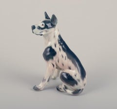 Dahl Jensen, porcelain figurine of a Great Dane. Approx. 1930