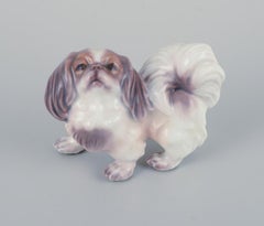 Dahl Jensen, porcelain figurine of a Pekingese dog. 1930/40s