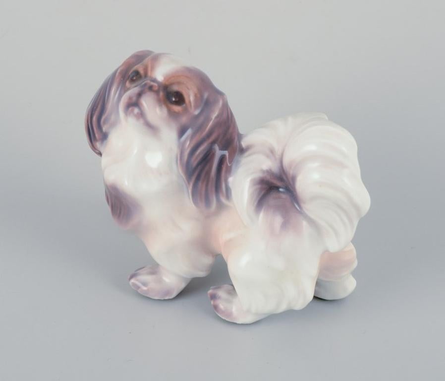 Danish Dahl Jensen, porcelain figurine of a Pekingese dog. 1930/40s