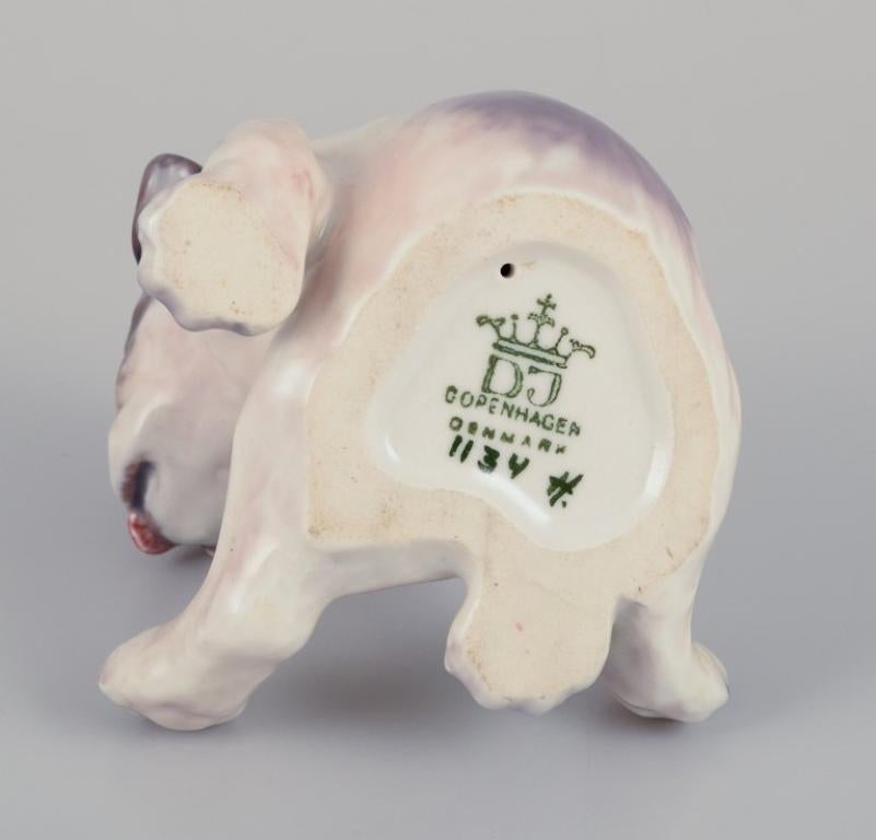 Dahl Jensen porcelain figurine of a Pekingese puppy.  For Sale 1