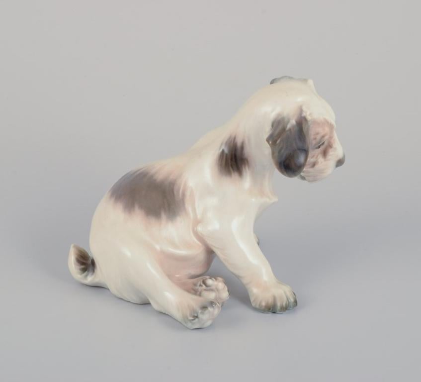 Mid-20th Century Dahl Jensen porcelain figurine of a Sealyham Terrier puppy. For Sale