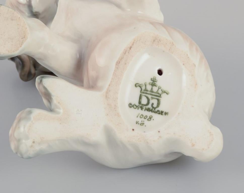 Dahl Jensen Porzellanfigur eines Sealyham-Terrier-Hundes aus Porzellan. im Angebot 2