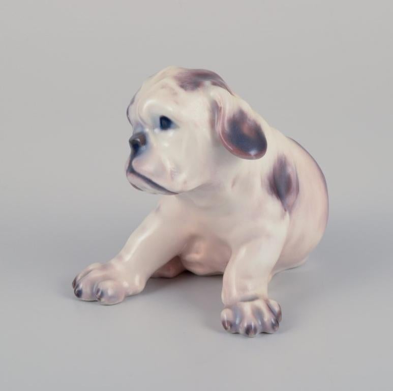 Porzellanfigur eines englischen Bulldogges von Dahl Jensen. (Dänisch) im Angebot