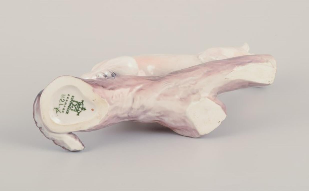 Porcellana Dahl Jensen, statuetta in porcellana di ermellino/elk. 1930/40s in vendita