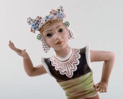 Dahl Jensen Porcelain Figurine, Oriental Dancer, Model Number 1323