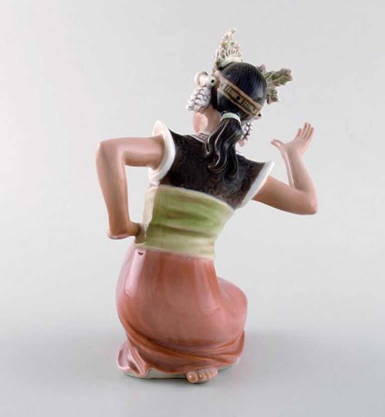 Early 20th Century Dahl Jensen Porcelain Figurine, Oriental Dancer, Model Number 1323