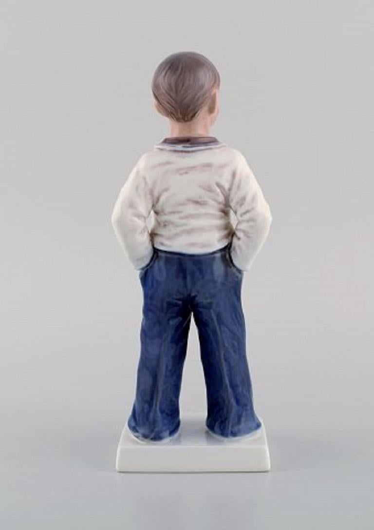 Dahl Jensen Porcelain Figurine, Sailor Boy, Model Number 1225 In Excellent Condition In Copenhagen, DK