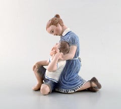 Dahl Jensen Porcelain Figurine, Siblings, Model Number 1326
