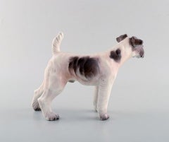 Dahl Jensen Porcelain Figurine, Wire Haired Fox Terrier