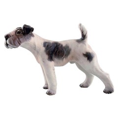 Dahl Jensen Porcelain Figurine, Wire Haired Fox Terrier