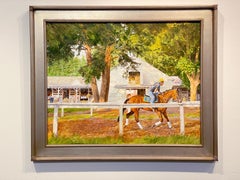 Dahl Taylor, "Morning Workout", Realistic Equine Oil Painting on Canvas, 24x30