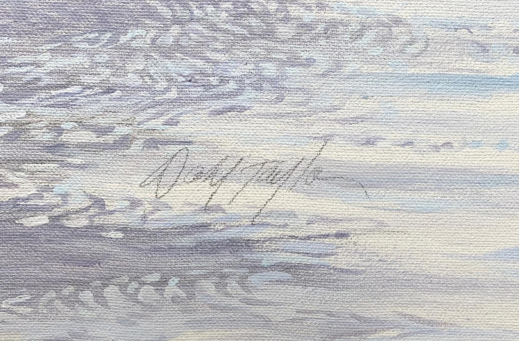 Dahl Taylor, „Waiting for a Chance-a-long“, 24x36 Segel maritimes Ölgemälde im Angebot 4