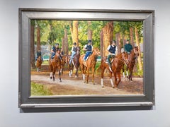 Dahl Taylor, "Walking to the Track", 24x36 Equine Horse Race Oil Painting