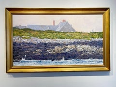 Dahl Taylor, "Wyeth's House", 24x42 Ocean Landscape Oil Painting on Canvas