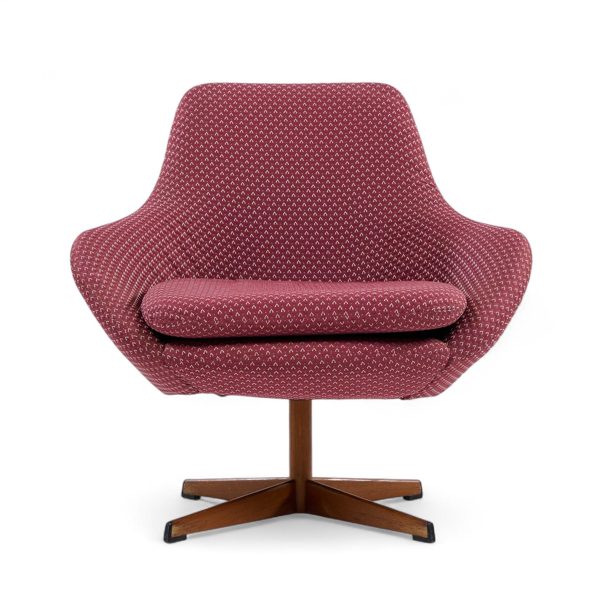 20th Century Dahléns Dalum Mid Century Swedish Teak Swivel Chairs - Pair For Sale