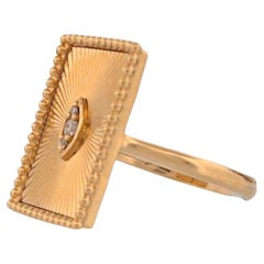 Dahlia  18k Yellow Gold Helios Ring – Natural Diamond Sunburst Band