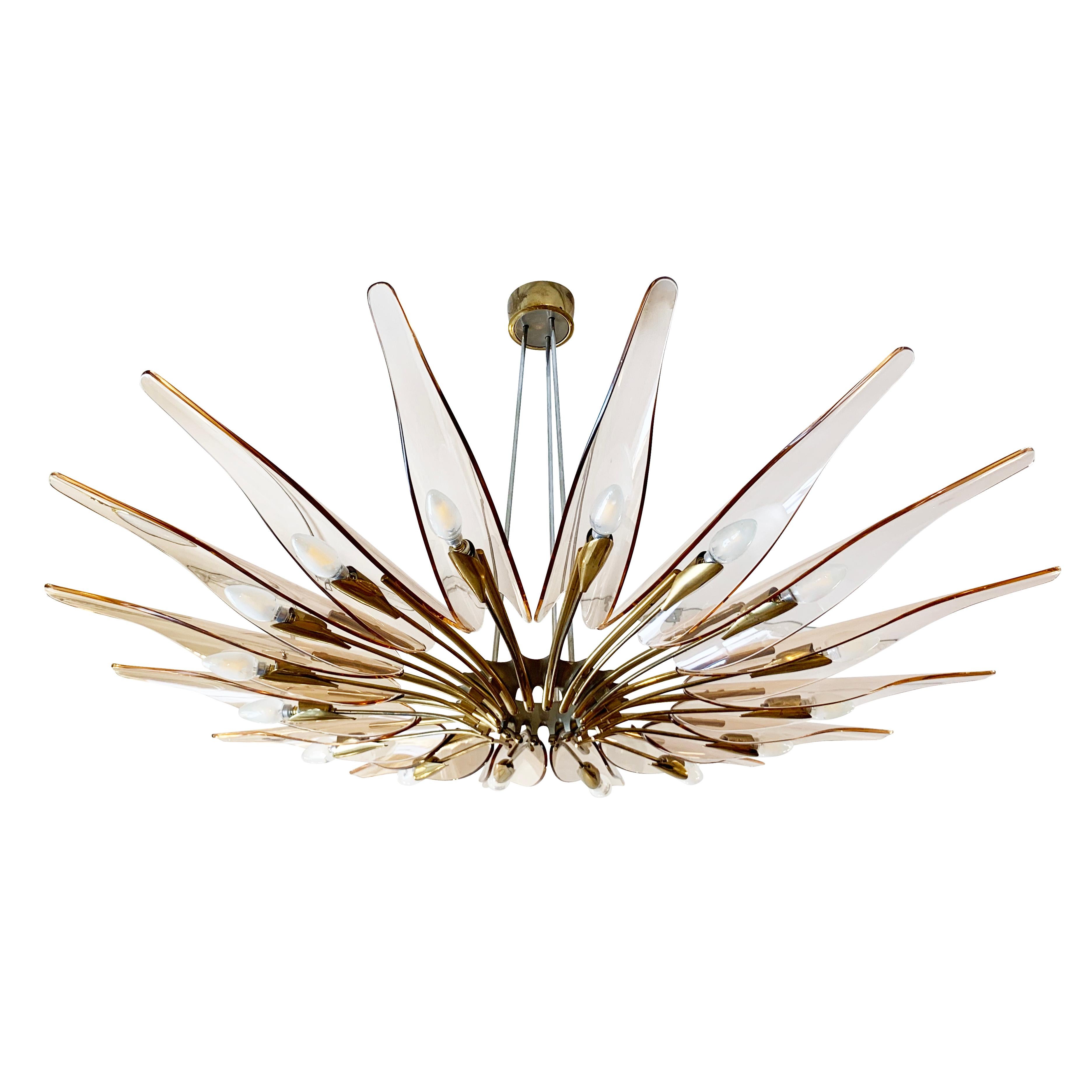 Dahlia Chandelier by Max Ingrand for Fontana Arte
$78,000.00
The Dahlia chandelier, Model 1563, designed by Max Ingrand for Fontana Arte in the 1950s is one of the most coveted and iconic pieces of Italian Mid-Century design. Rose glass petals