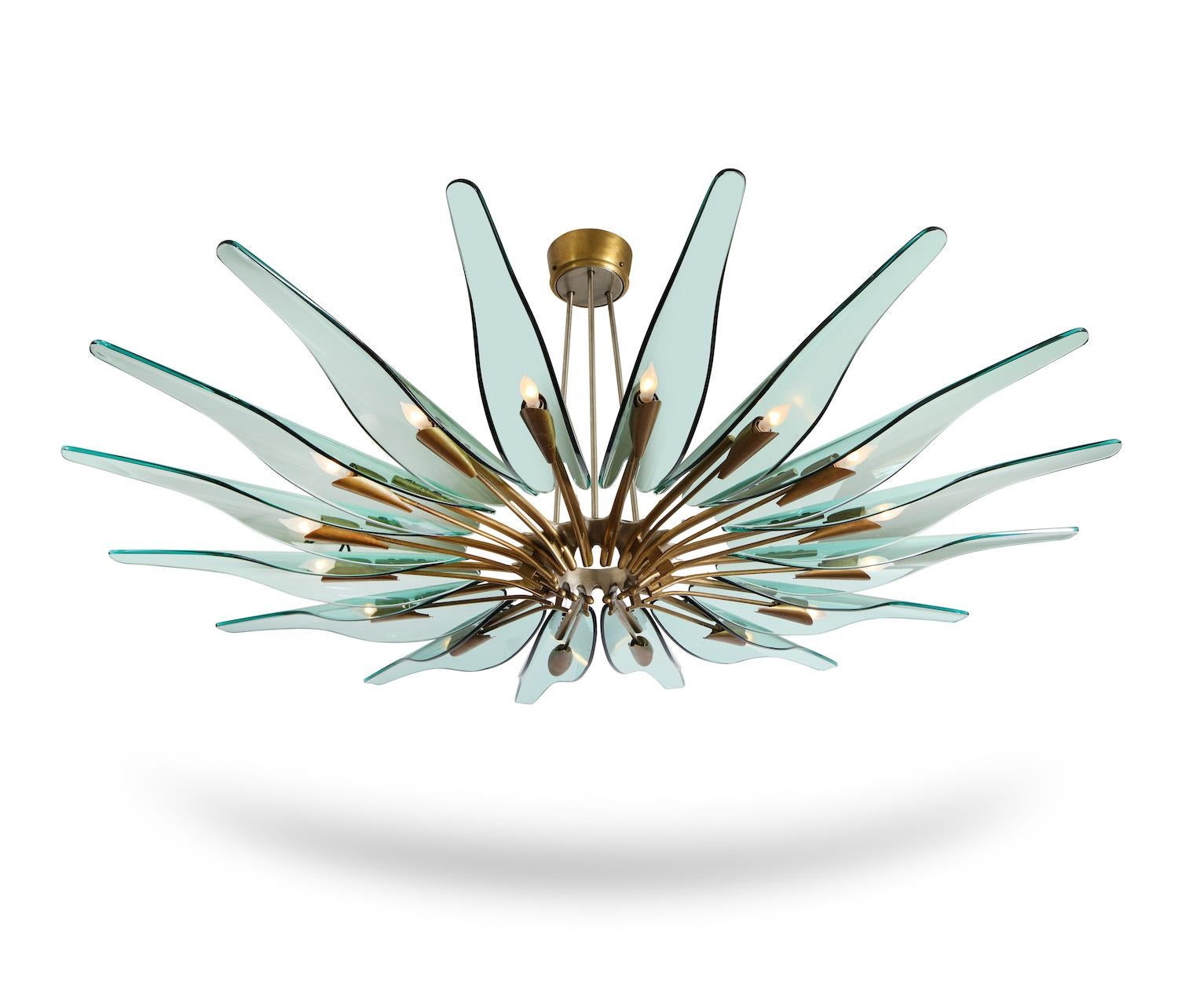 Mid-Century Modern “Dahlia” Chandelier by Max Ingrand for Fontana Arte For Sale