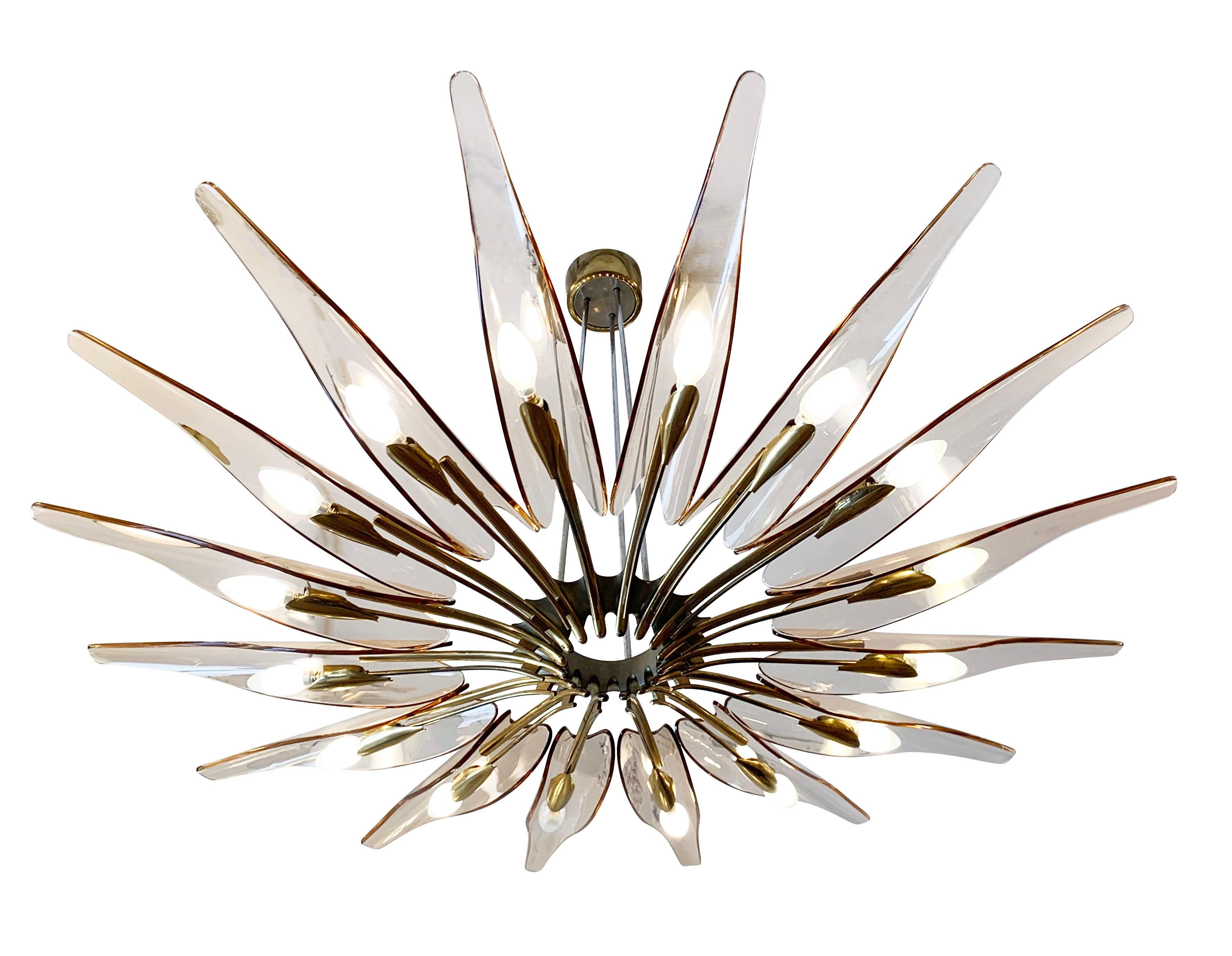 Mid-Century Modern Dahlia Chandelier by Max Ingrand for Fontana Arte For Sale
