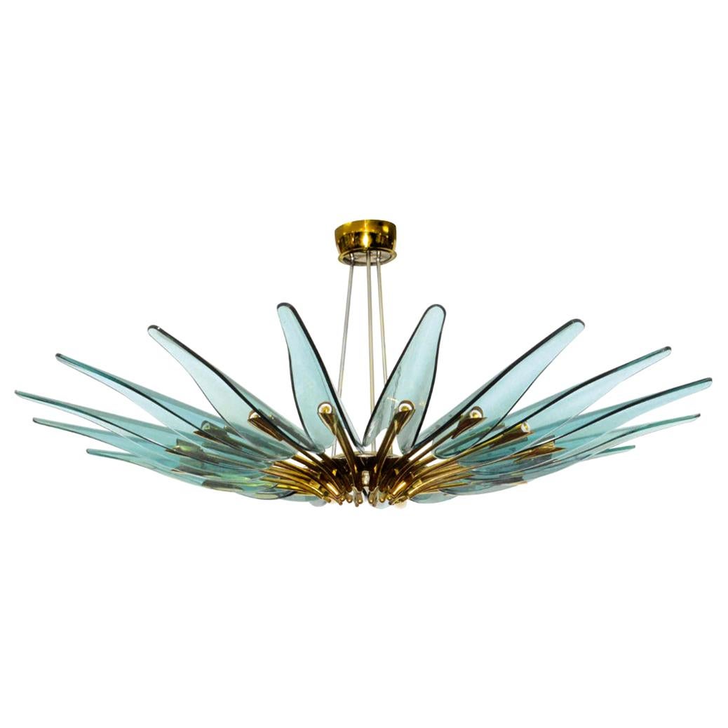 Dahlia Chandelier Mod. 1563A Fontana Arte, Max Ingrand, Italy, 1950