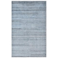 Dahlia, Contemporary Solid Hand Knotted Area Rug, Mineral