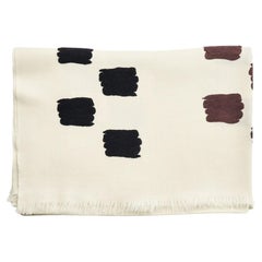 Dahlia Cream Hand Embroidered Hand Woven Scarf By Artisans