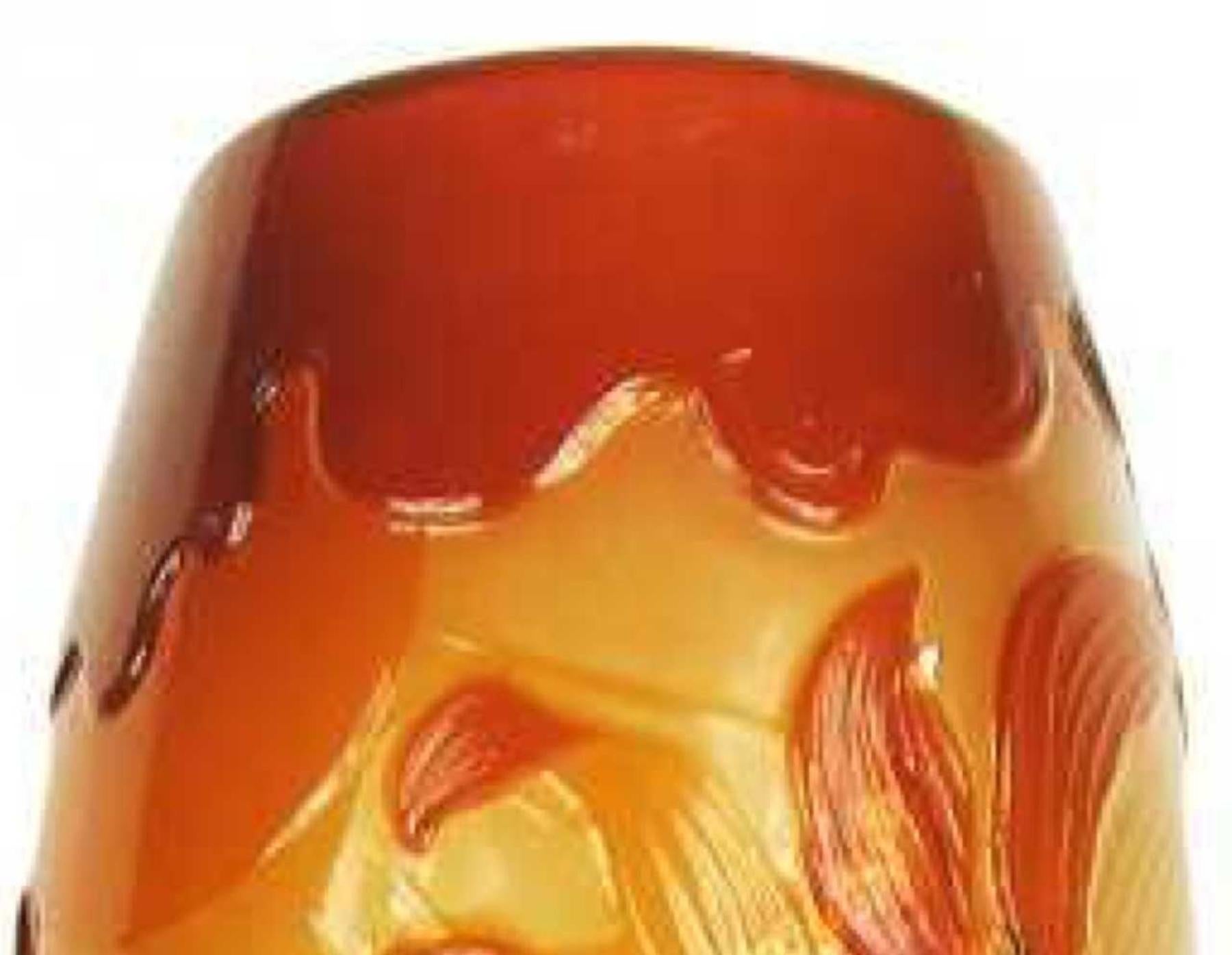 'Dahlia' Fire-Polished Cameo Glass Vase, Signed by Emile Gallé, circa 1900 In Excellent Condition For Sale In West Palm Beach, FL