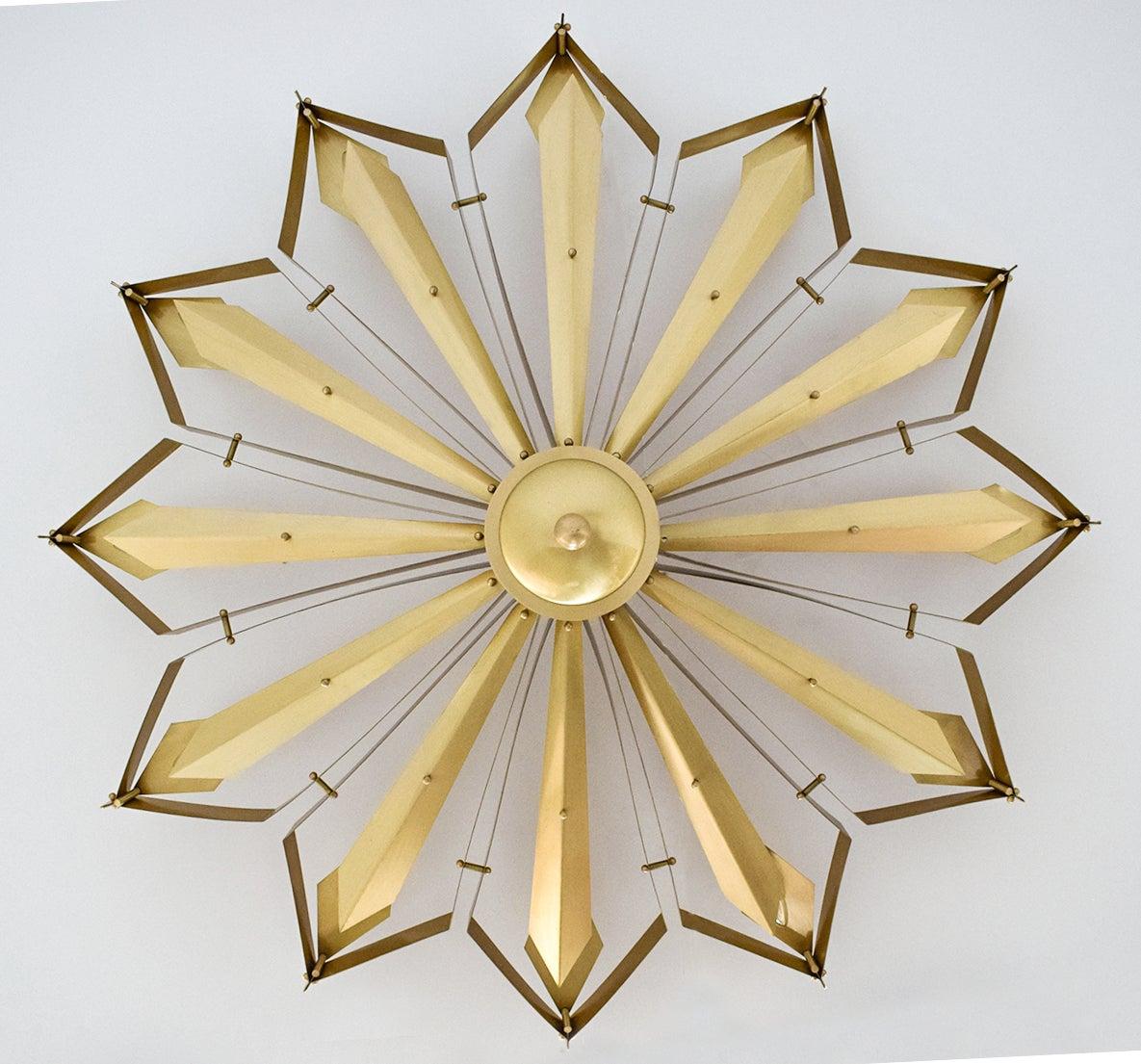 Mid-Century Modern Dahlia Flushmount by Fabio Ltd For Sale