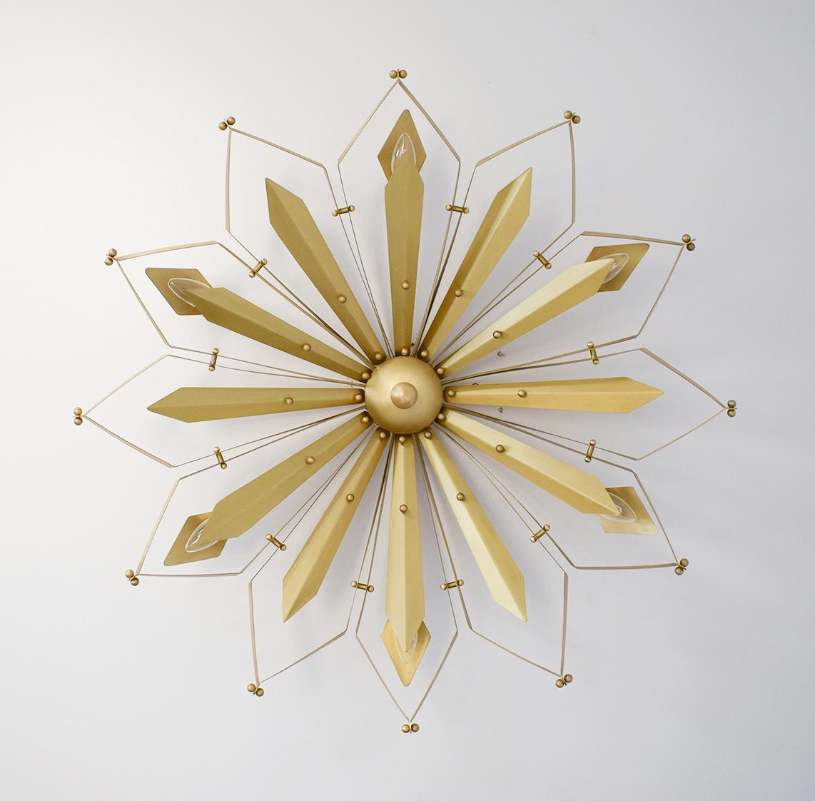 Italian Dahlia Flush Mount by Fabio Ltd For Sale