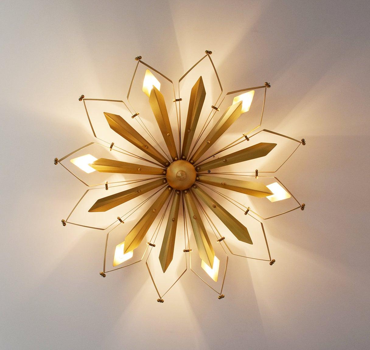 Contemporary Dahlia Flushmount by Fabio Ltd For Sale