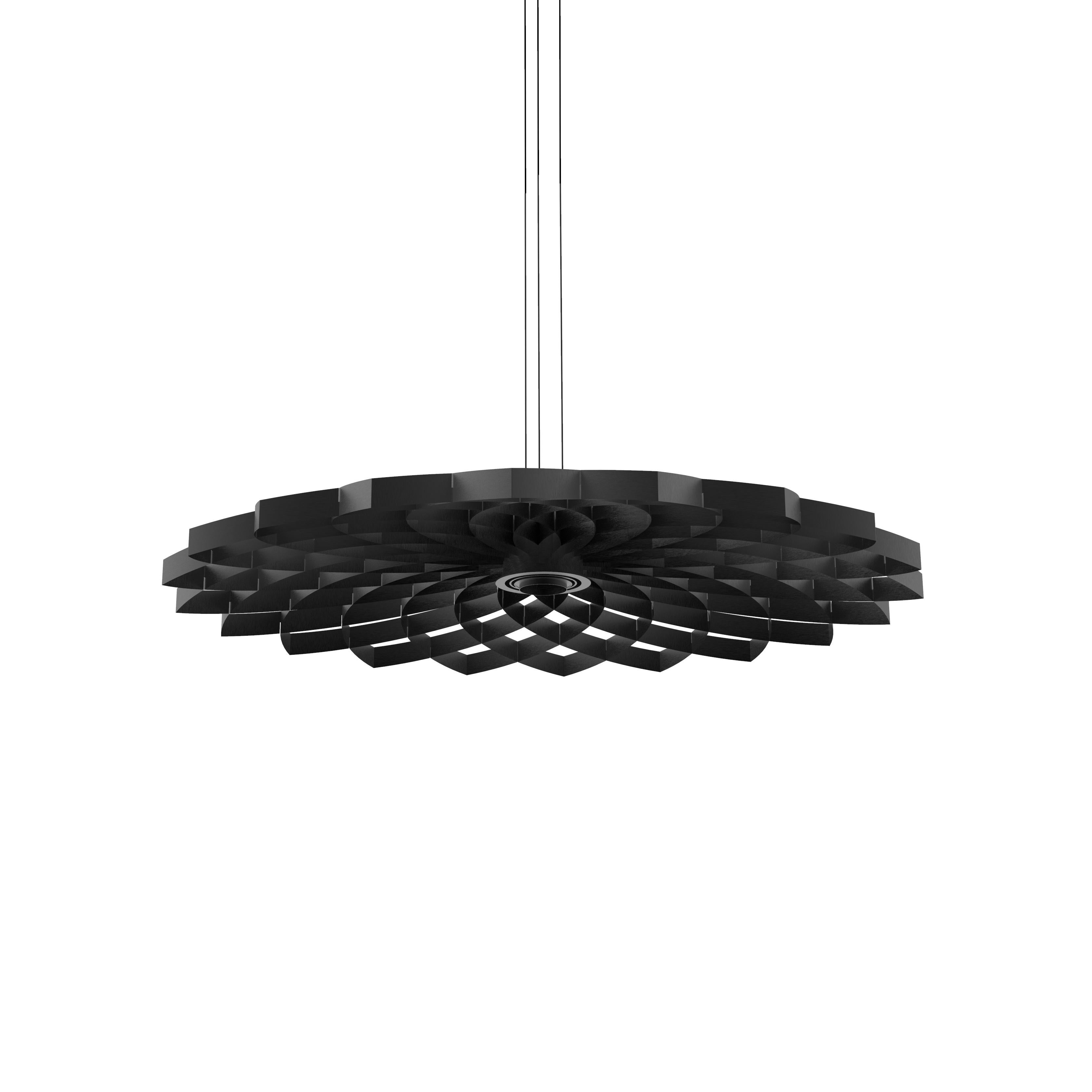 Lampada a sospensione in alluminio verde medio Dahlia di JSPR in vendita 4