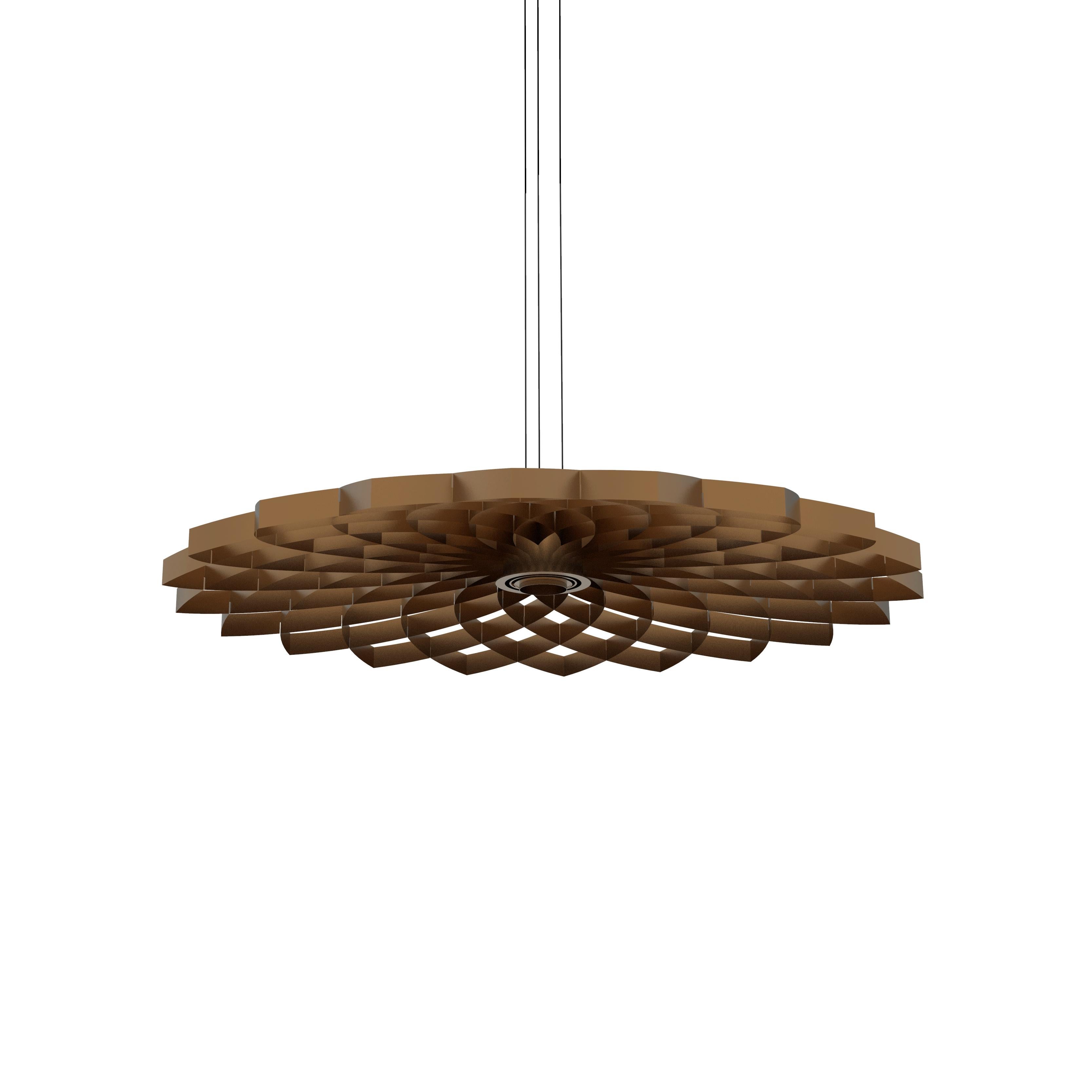 Lampada a sospensione in alluminio verde medio Dahlia di JSPR in vendita 5