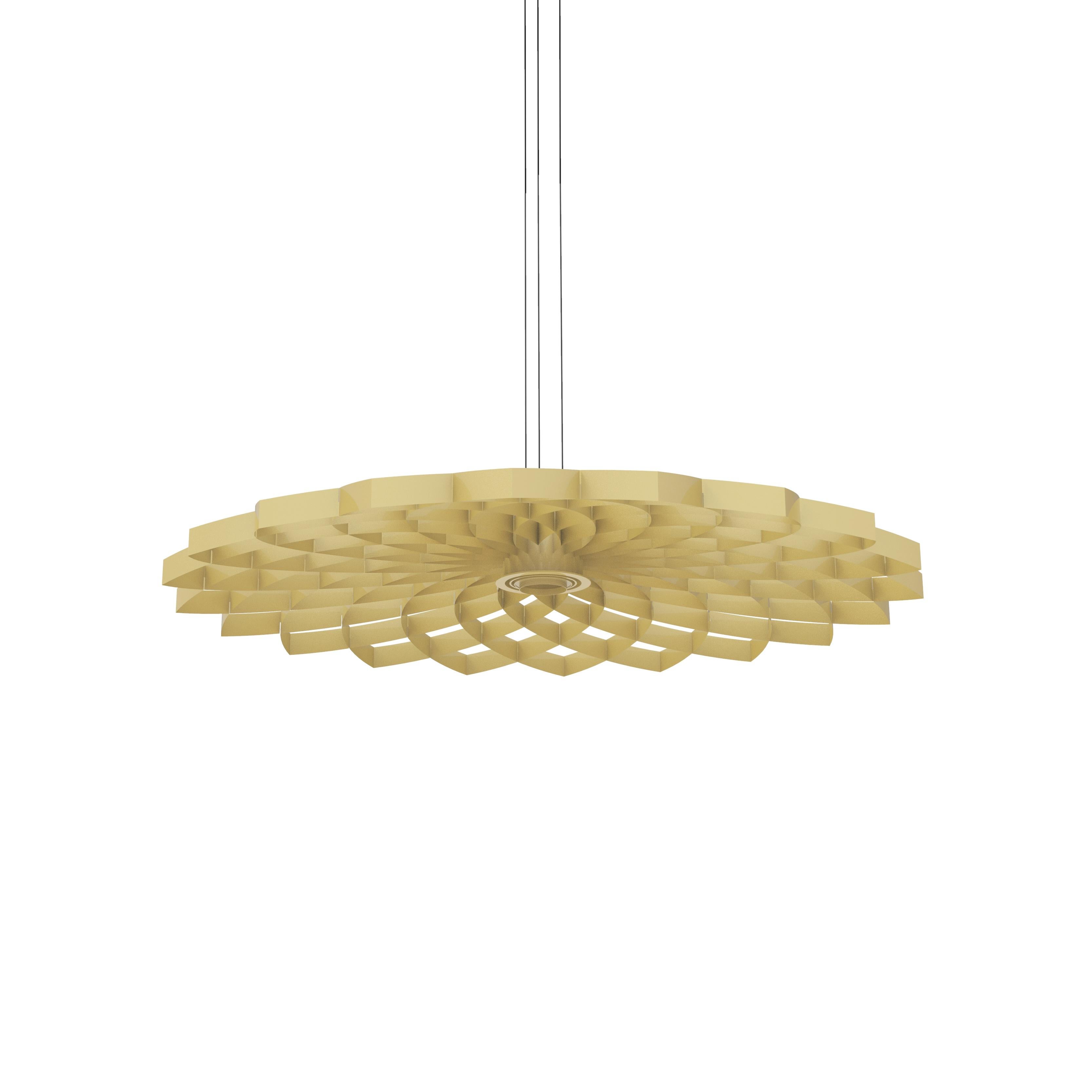Lampada a sospensione in alluminio verde medio Dahlia di JSPR in vendita 6
