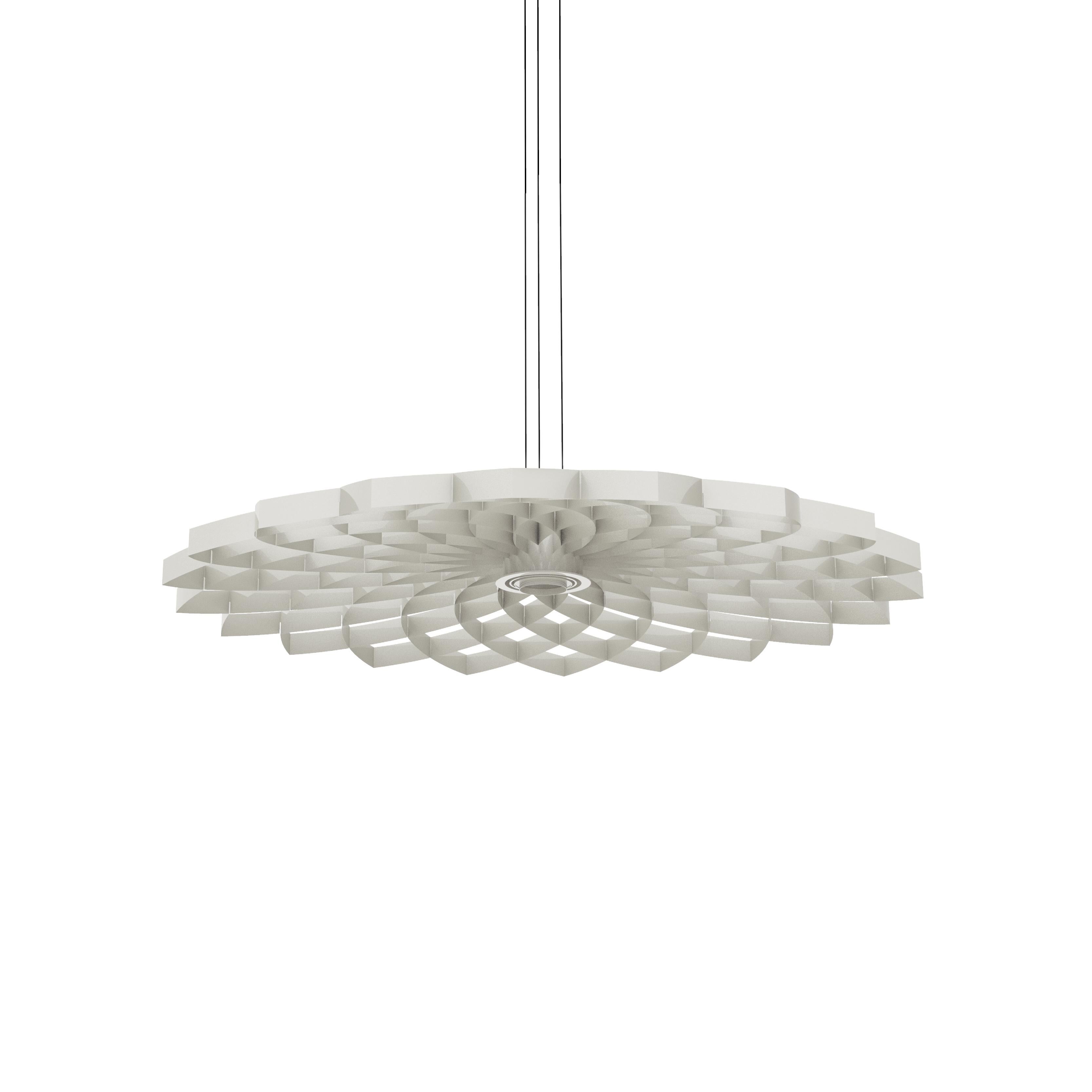 Lampada a sospensione in alluminio verde medio Dahlia di JSPR in vendita 9