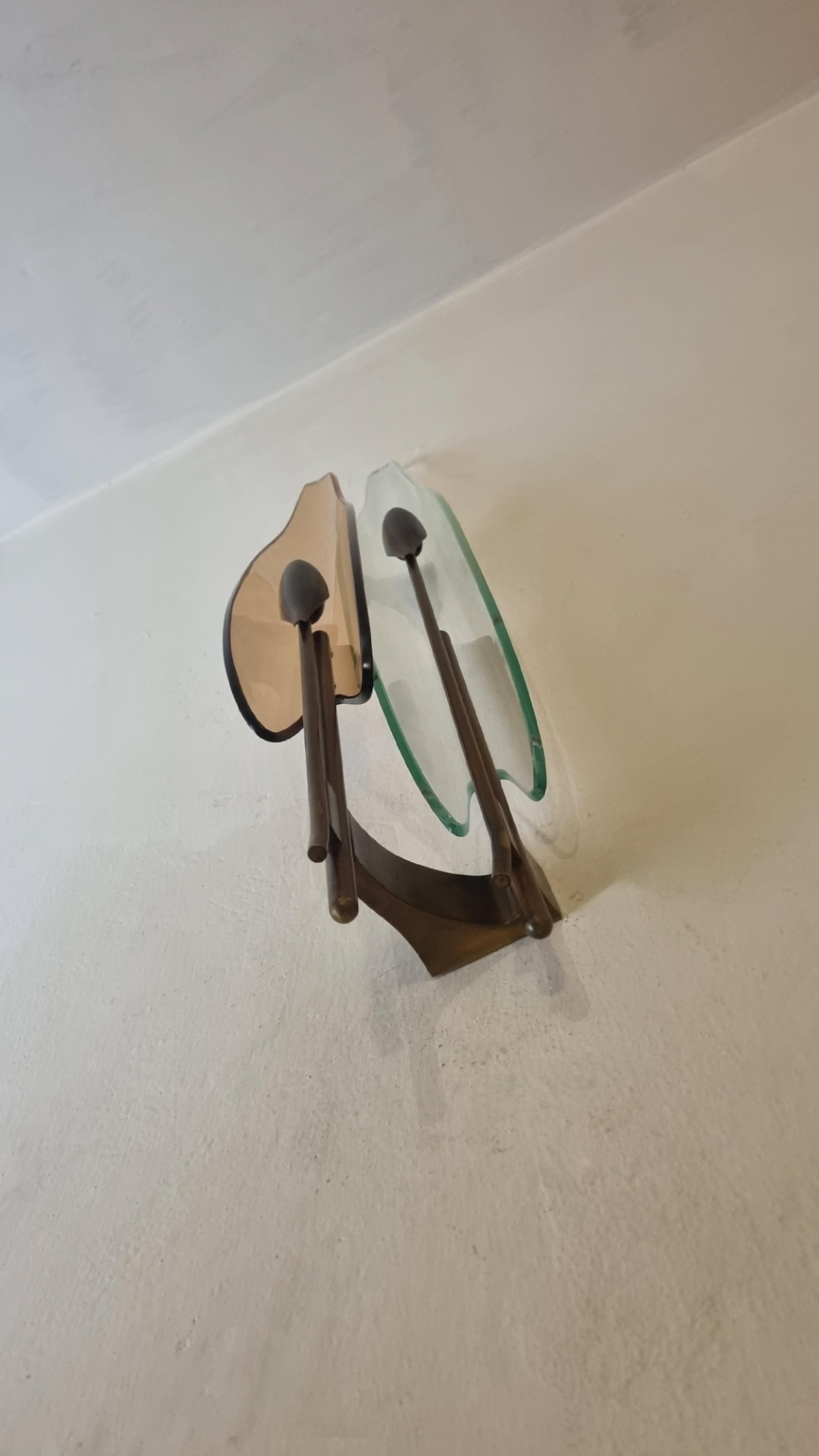 Dahlia mod 1461 wall sconce designed by Max Ingrand for Fontana Arte 1955 in vendita 4