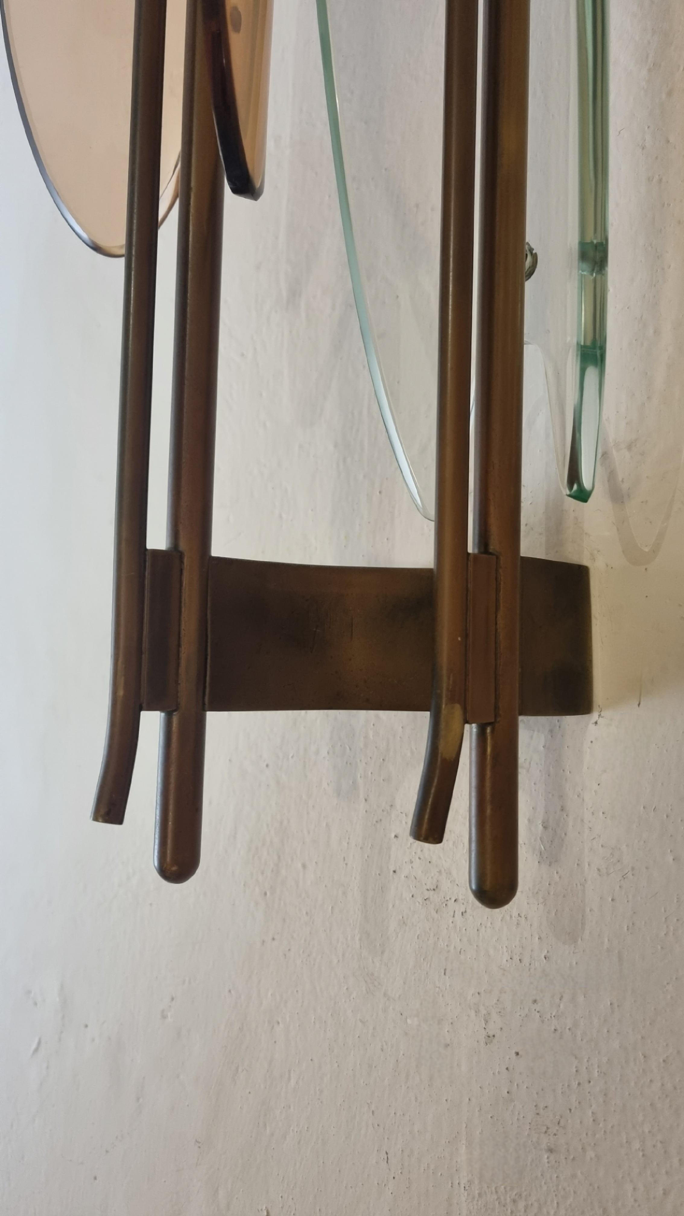 Dahlia mod 1461 wall sconce designed by Max Ingrand for Fontana Arte 1955 in vendita 5