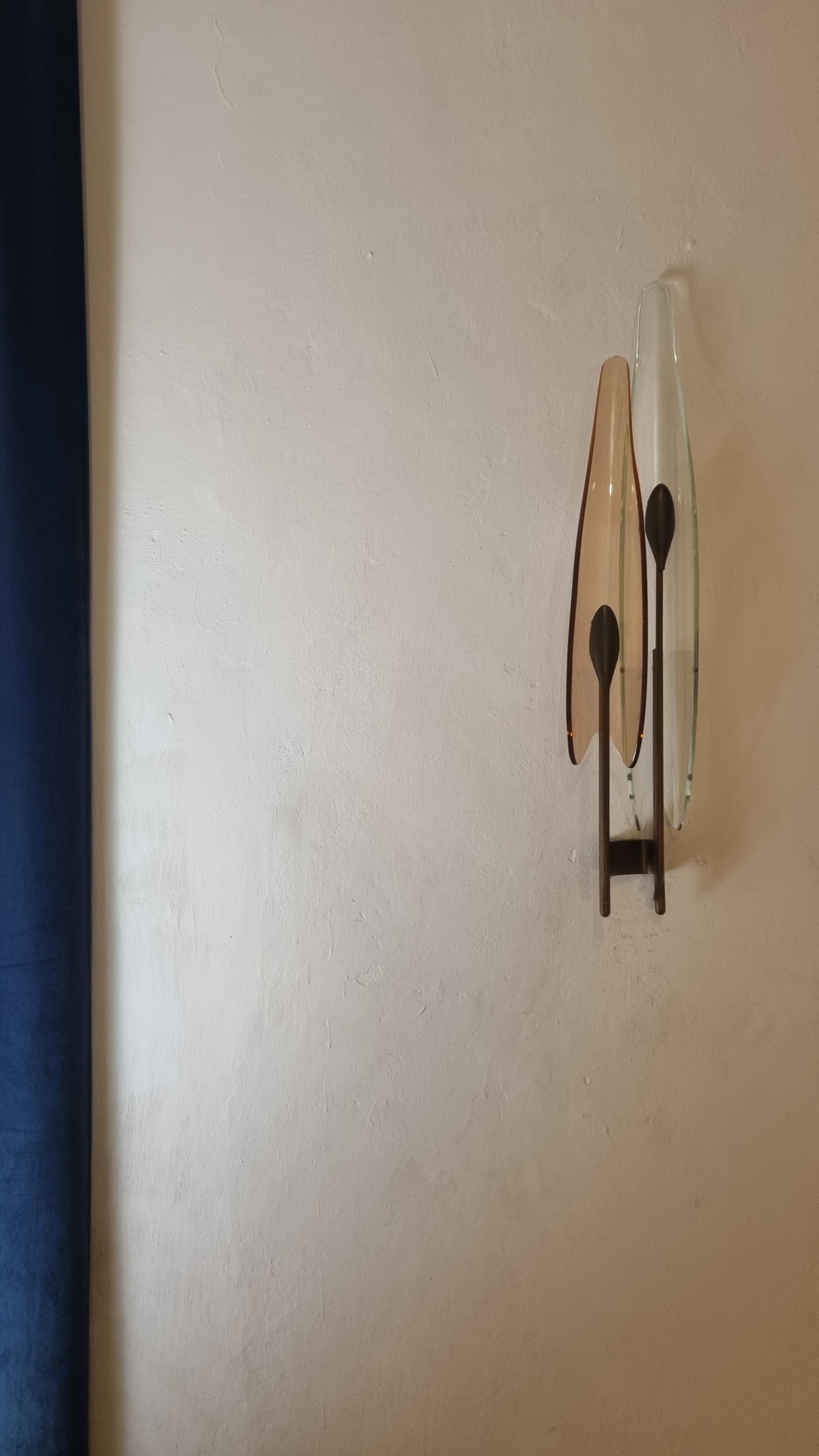 Dahlia mod 1461 wall sconce designed by Max Ingrand for Fontana Arte 1955 in vendita 6