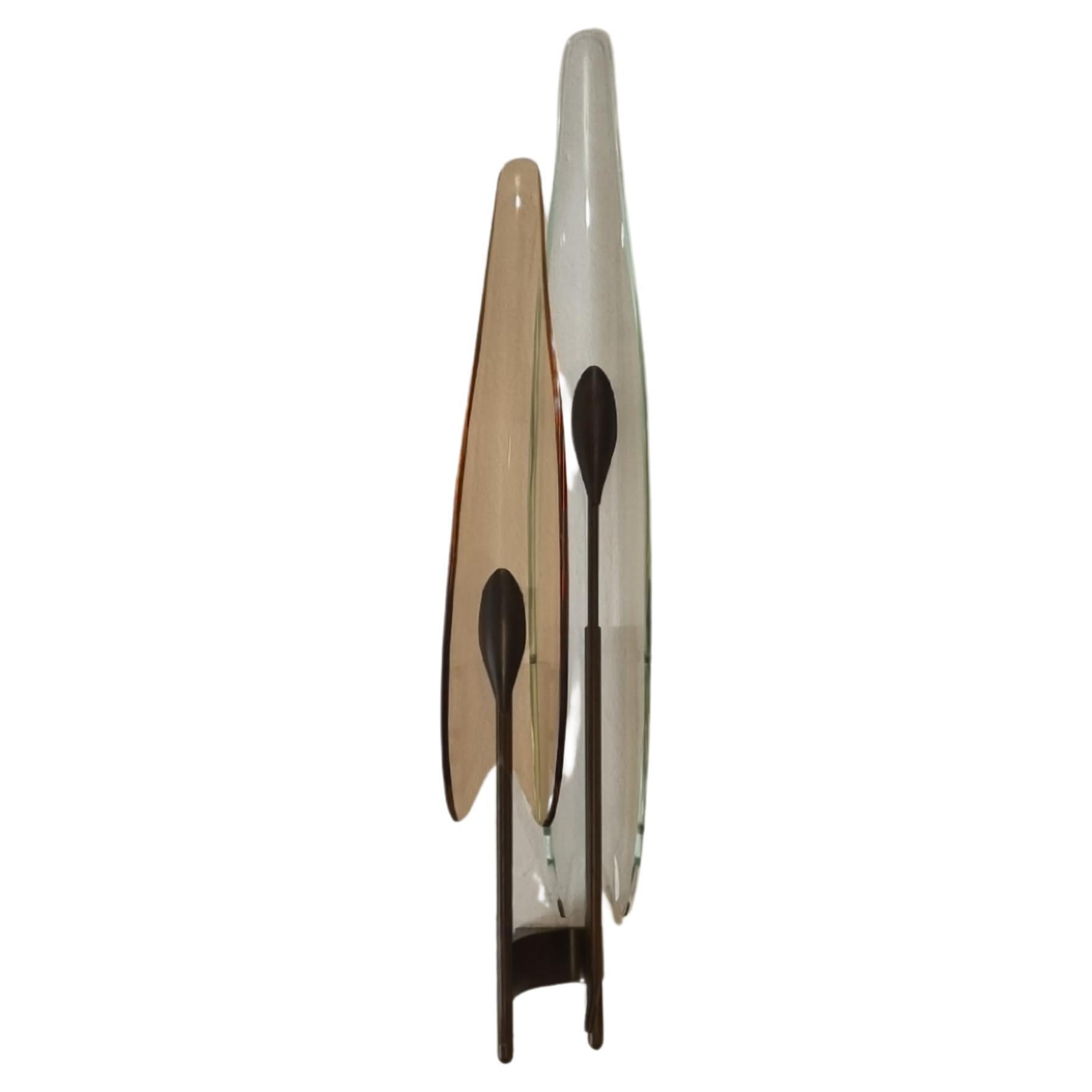 Dahlia mod 1461 wall sconce designed by Max Ingrand for Fontana Arte 1955