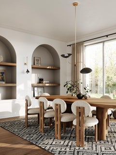 Pendente DAHLIA in smalto, ottone e noce, Ginger Curtis x Blueprint Lighting