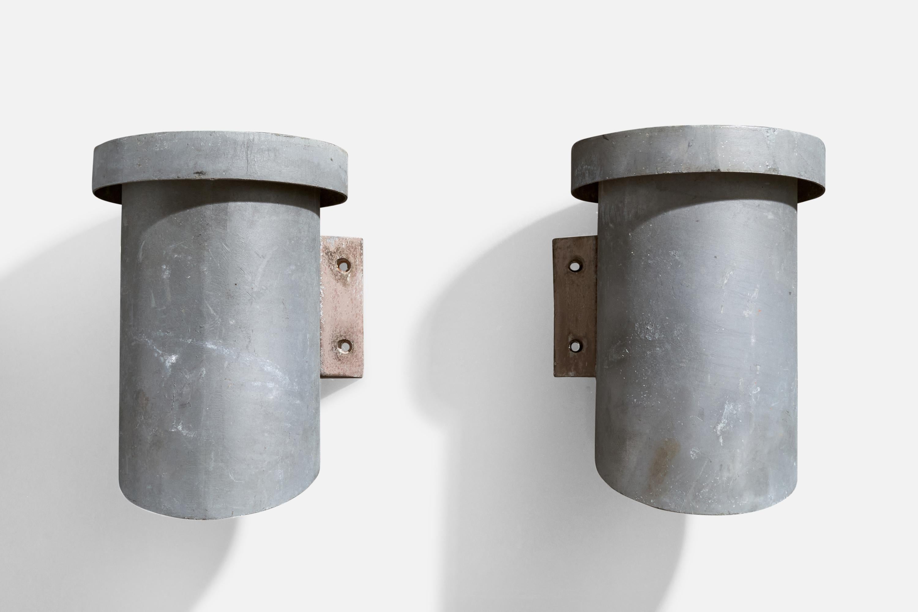 Dahls Maskinfabrik, Apliques de pared, Acero, Metal, Dinamarca, c. 1980s Danés en venta