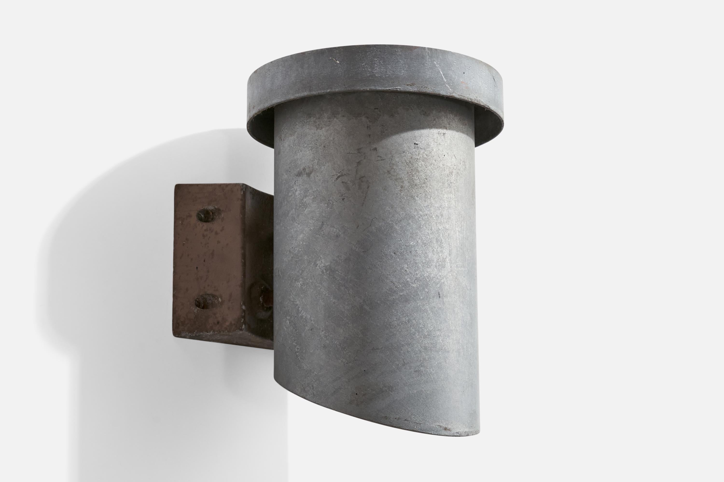 Dahls Maskinfabrik, Wandleuchten, Stahl, Metall, Dänemark, ca. 1980er Jahre (Ende des 20. Jahrhunderts) im Angebot