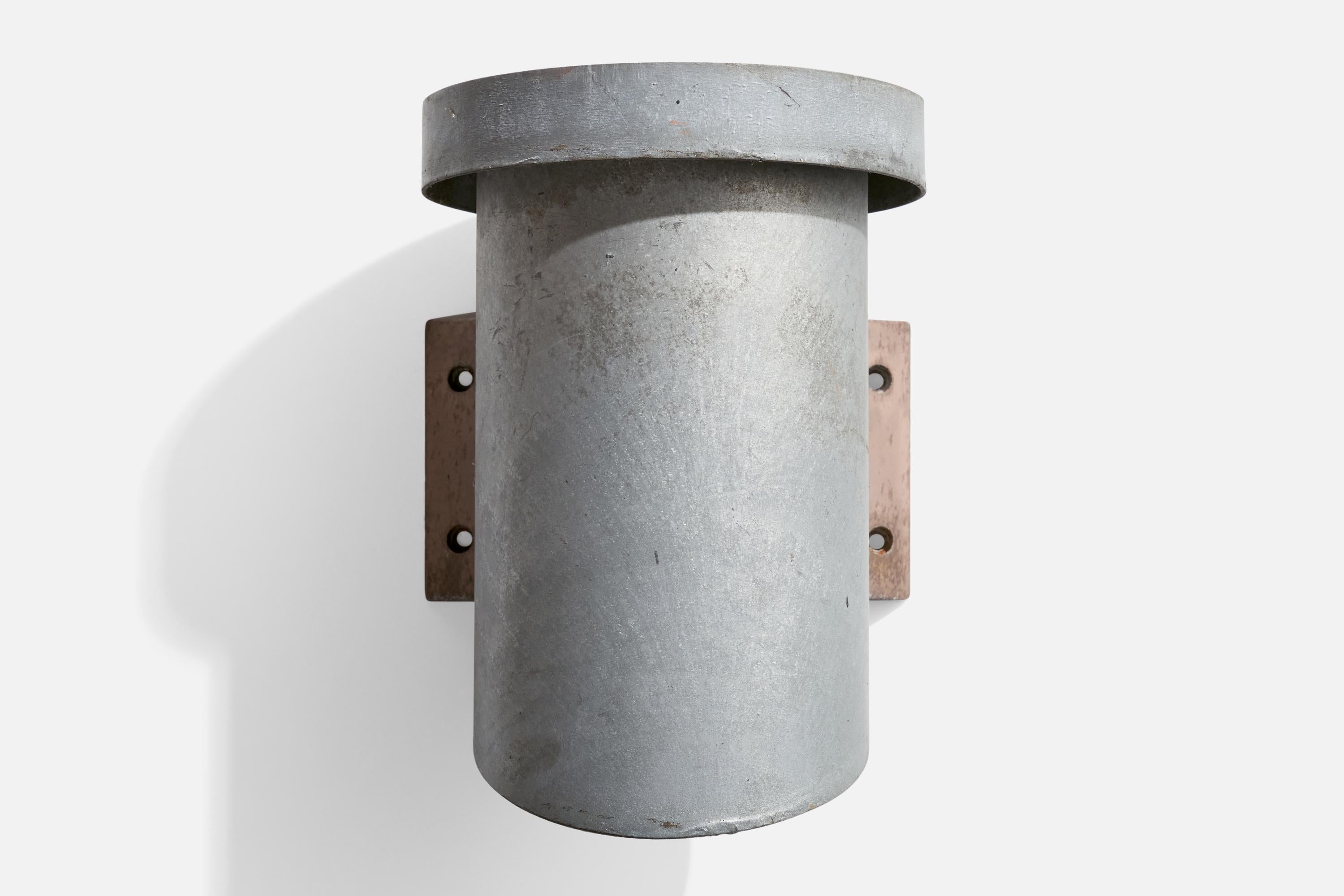 Dahls Maskinfabrik, Wandleuchten, Stahl, Metall, Dänemark, ca. 1980er Jahre im Angebot 1